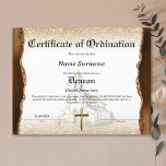 Deacon Church Certificate of Ordination<br><div class="desc">Deacon Church Certificate of Ordination Ministry</div>