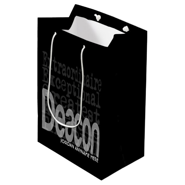 Deacon Extraordinaire CUSTOM Medium Gift Bag (Front Angled)