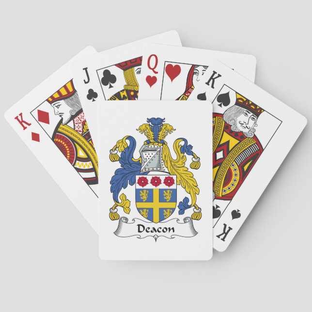 Deacon Family Crest Poker Cards (Back)
