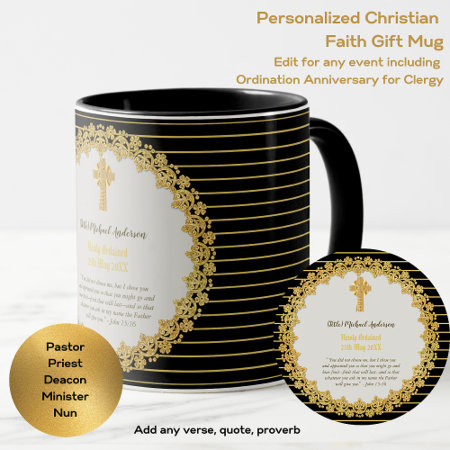 Deacon Newly Ordained Verse Gift Commemorative Mug