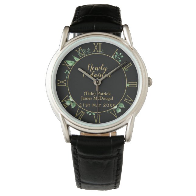 DEACON Newly Ordained Verse Gift Commemorative Watch (Front)
