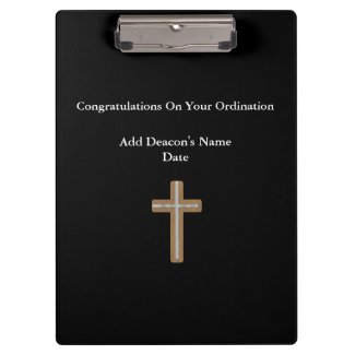 Deacon Ordained Ordination Gift Commemorative Clipboard