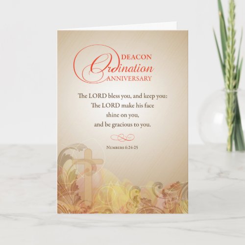 Deacon Ordination Anniversary Blessing Card