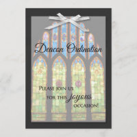 Deacon Ordination Invitation - Stain Glass