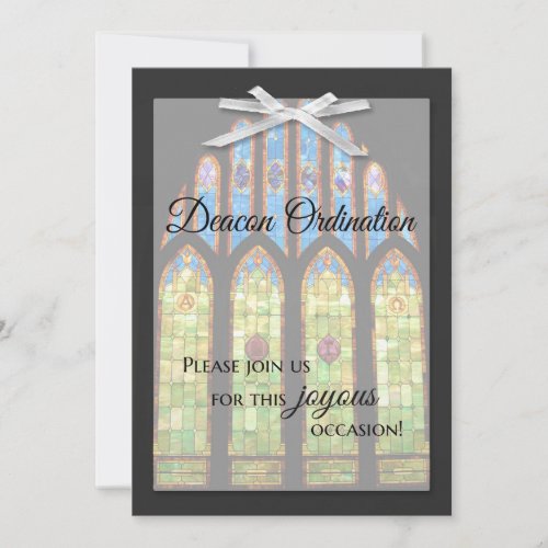 Deacon Ordination Invitation _ Stain Glass