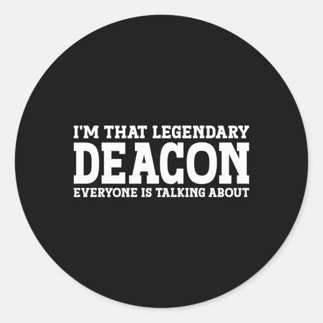 Deacon Personal Name Deacon Classic Round Sticker (Front)