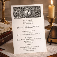 Deacon Priest Ordination Reception Invitation