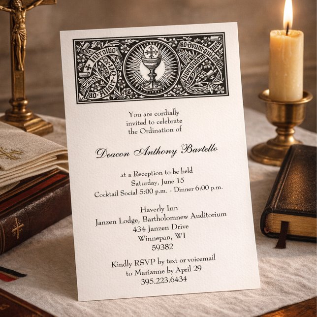 Deacon Priest Ordination Reception Invitation (Creator Uploaded)