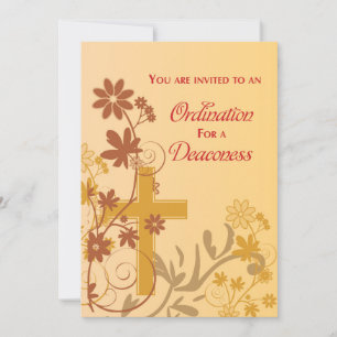 Deaconess Invitation to Ordination Cross Swirls