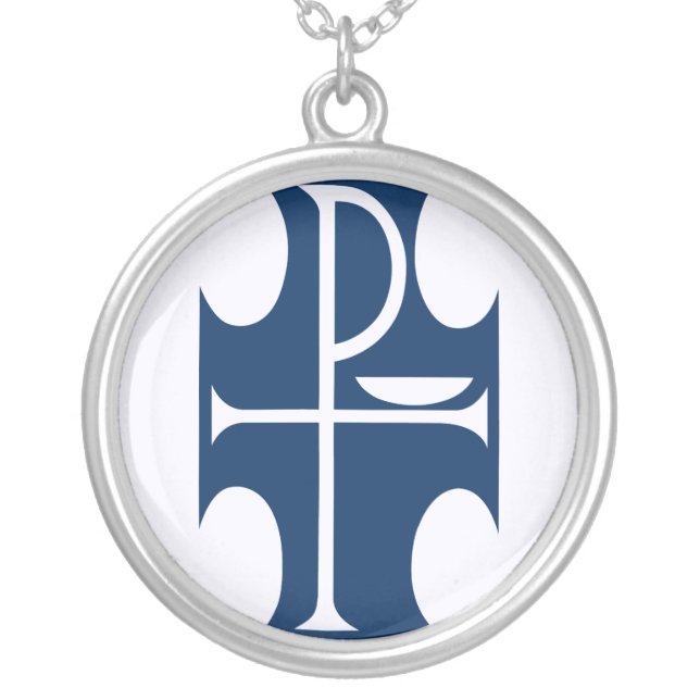 Deaconess Pin Silver Plated Necklace (Front)