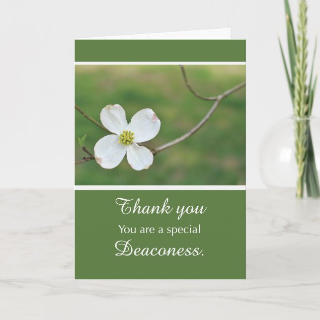 Deaconess Thank You Dogwood Blossom Card (Front)