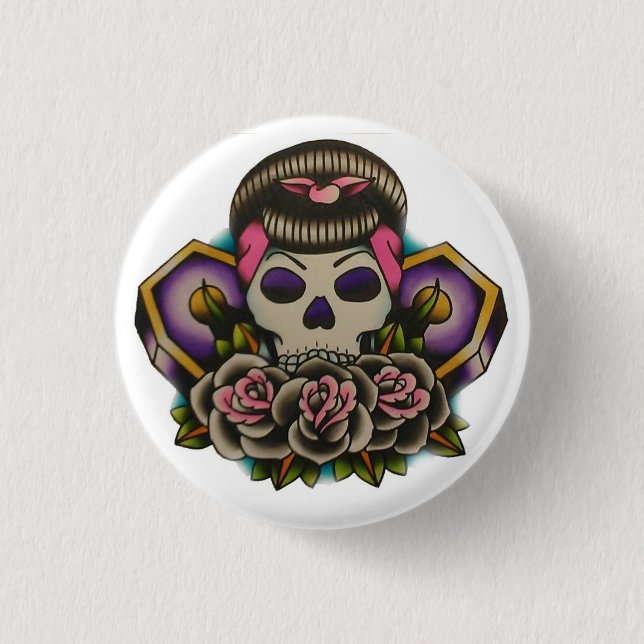 dead beauty pinback button (Front)