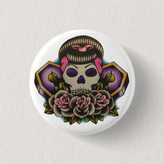 dead beauty pinback button