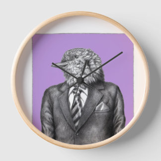 Dead Bird in Black Suits (Sumire) Clock