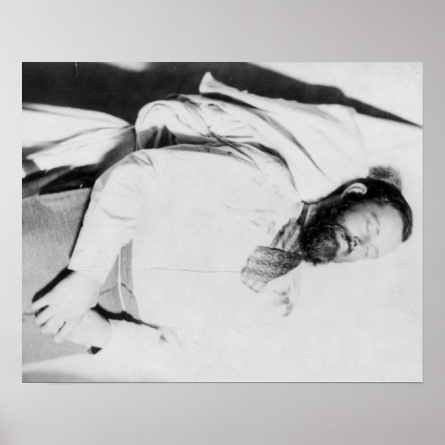 Dead Body of Outlaw Jesse James Photograph Poster (Front)