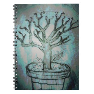 dead bonsai tree notebook