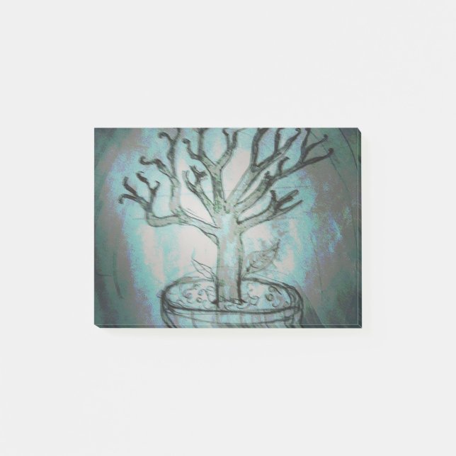 dead bonsai tree post-it notes (Front)