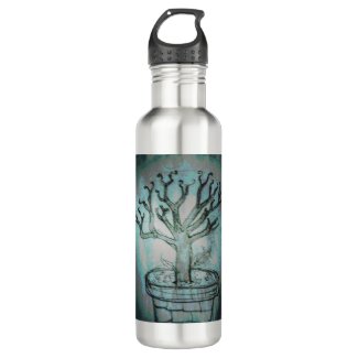 dead bonsai tree stainless steel water bottle