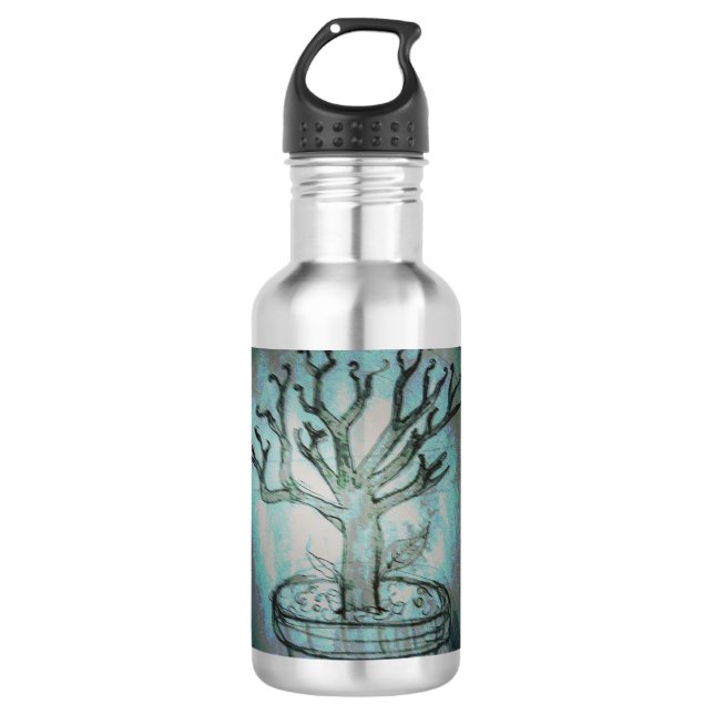 dead bonsai tree stainless steel water bottle (Front)