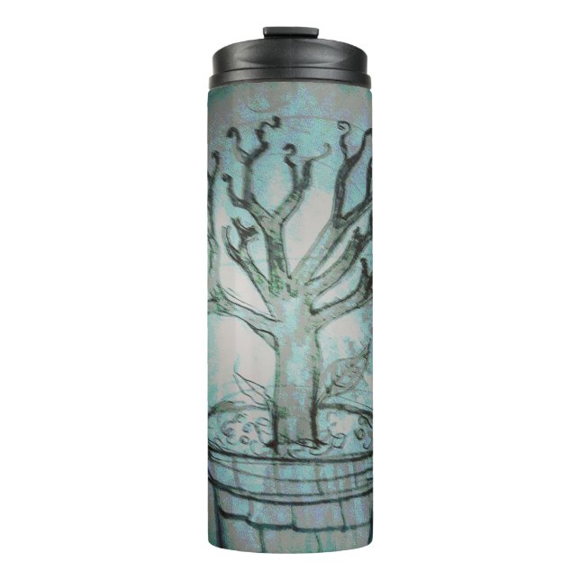 dead bonsai tree thermal tumbler (Front)
