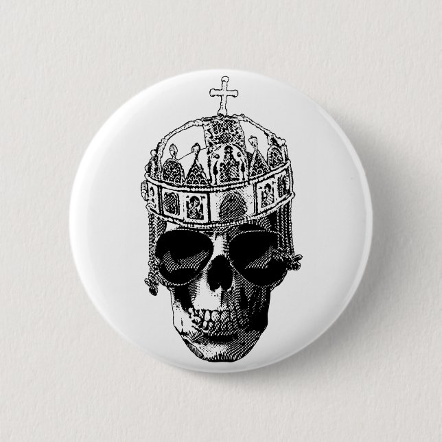Dead Byzantine Emperor with sunglasses Pinback Button (Front)
