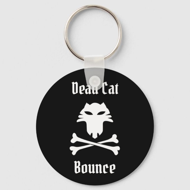 Dead Cat Bounce Keychain (Front)