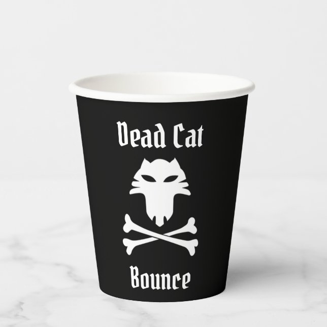 Dead Cat Bounce Paper Cups (Front)