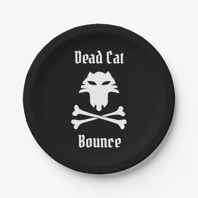 Dead Cat Bounce Paper Plates (Front)
