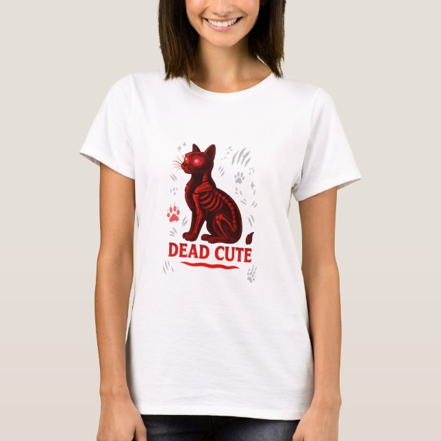 Dead Cute – Halloween Cat T-Shirt (Front)