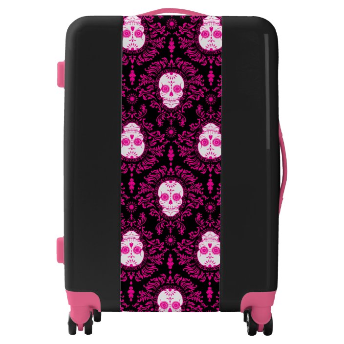 sugar skull luggage