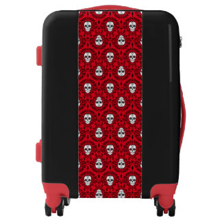Dead Damask Black & Red Sugar Skulls Luggage