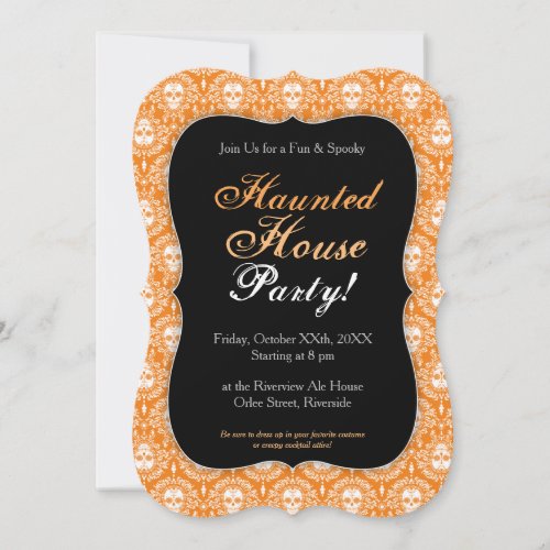 Dead Damask _ Chic Sugar Skull Custom Invitations