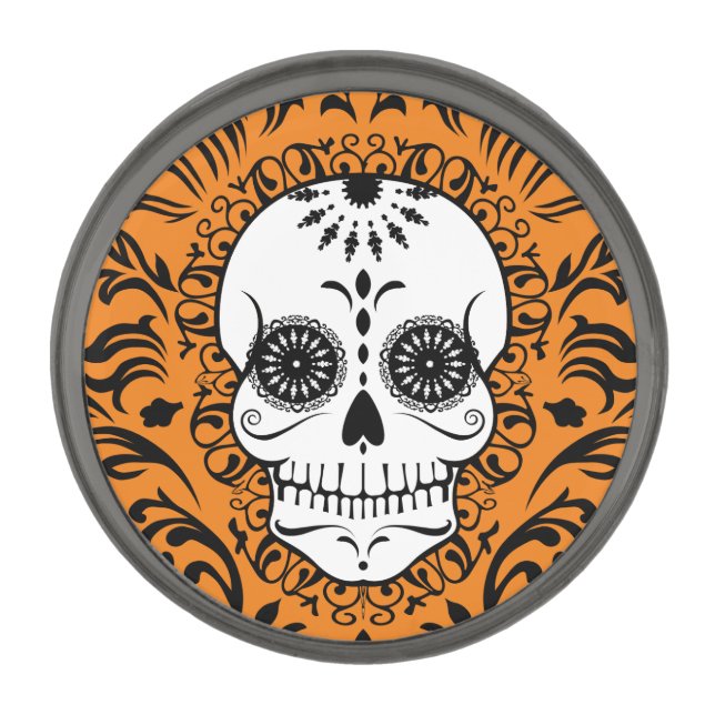Dead Damask - Chic Sugar Skull Lapel Pin (Front)