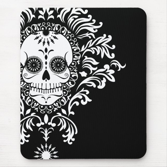 Dead Damask - Chic Sugar Skull Mousepad (Front)