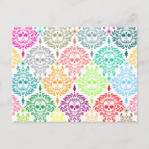 Dead Damask - Chic Sugar Skull Postcard