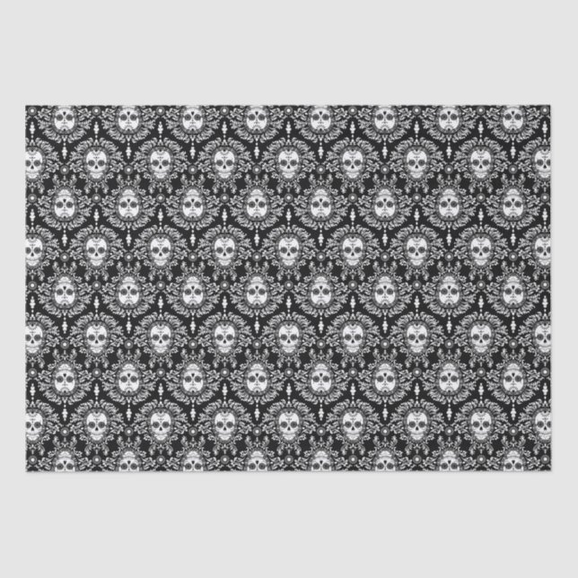 Dead Damask - Chic Sugar Skull Tissue Paper (Front)
