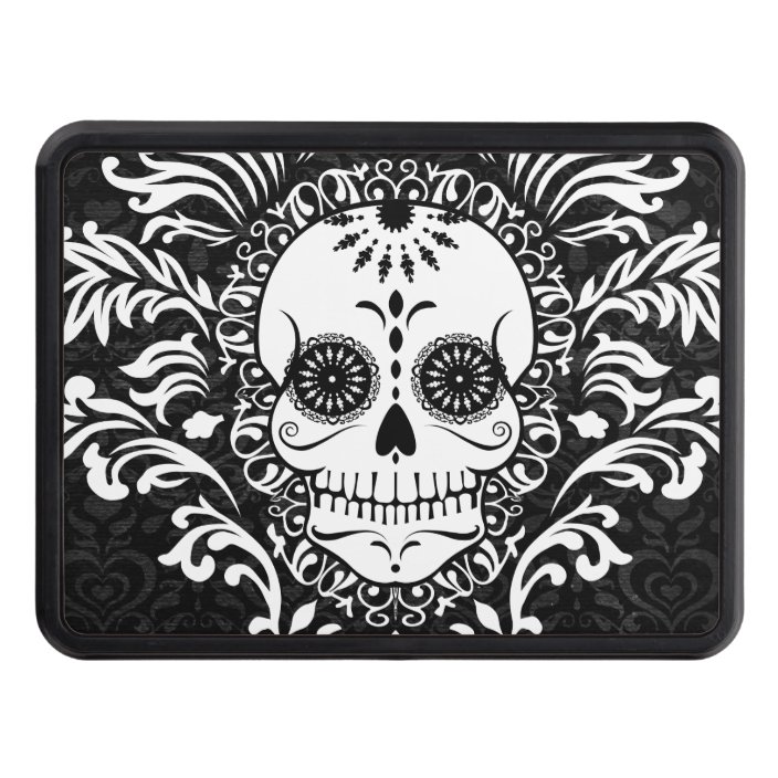 Dead Damask Chic Sugar Skull Trailer Hitch Tow Hitch Cover