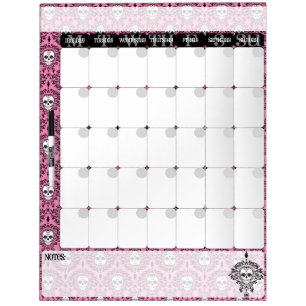 Dead Damask - Chic Sugar Skulls Calendar Board