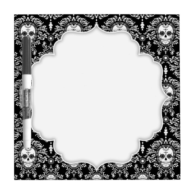 Dead Damask - Chic Sugar Skulls Dry Erase Board (Front)