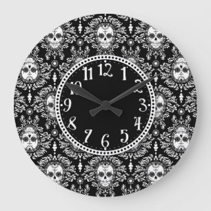 Dead Damask - Chic Sugar Skulls Large Clock