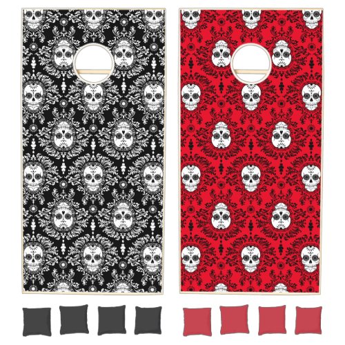 Dead Damask _ Chic Sugar Skulls Pattern Cornhole Set