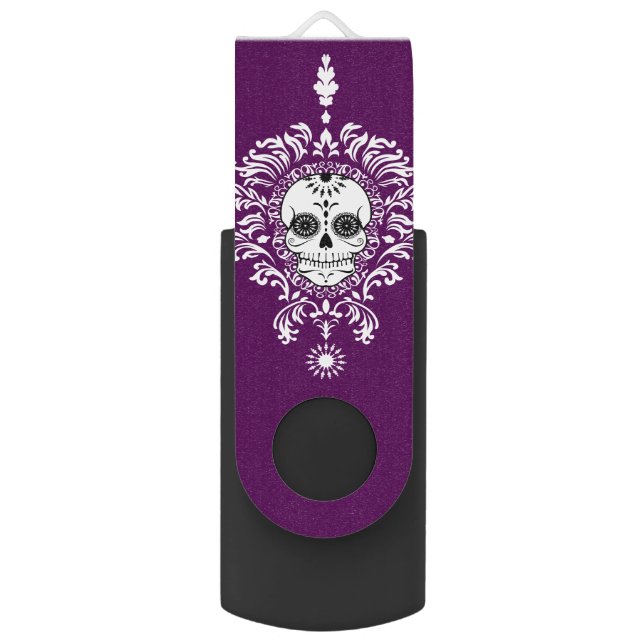 Dead Damask - Chic Sugar Skulls USB Flash Drive (Front Vertical)