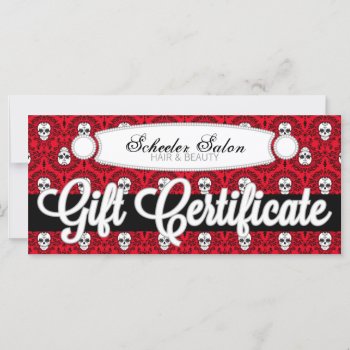 Dead Damask - Custom Gift Certificate by creativetaylor at Zazzle