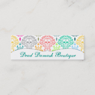 Dead Damask - Custom Skinny Sugar Skull Bizcards Mini Business Card