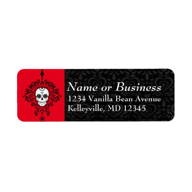 Dead Damask - Custom Sugar Skull Address Labels (Front)