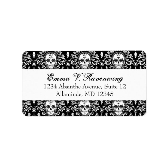 Dead Damask - Custom Sugar Skull Address Labels (Front)