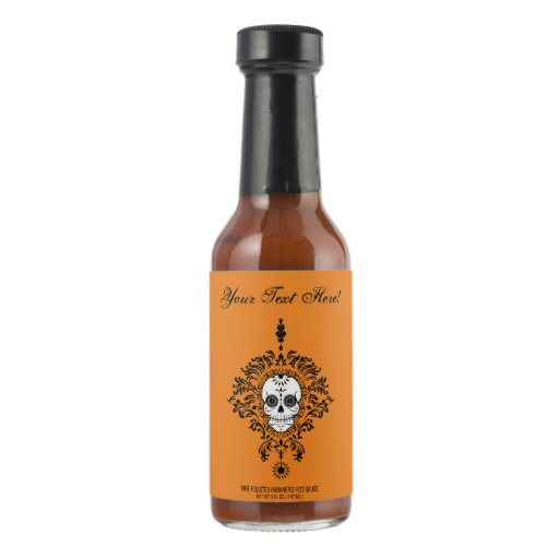 Dead Damask - Custom Sugar Skull Hot Sauce | Zazzle