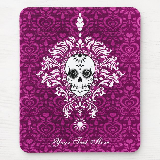 Dead Damask - Custom Sugar Skull Mousepad (Front)