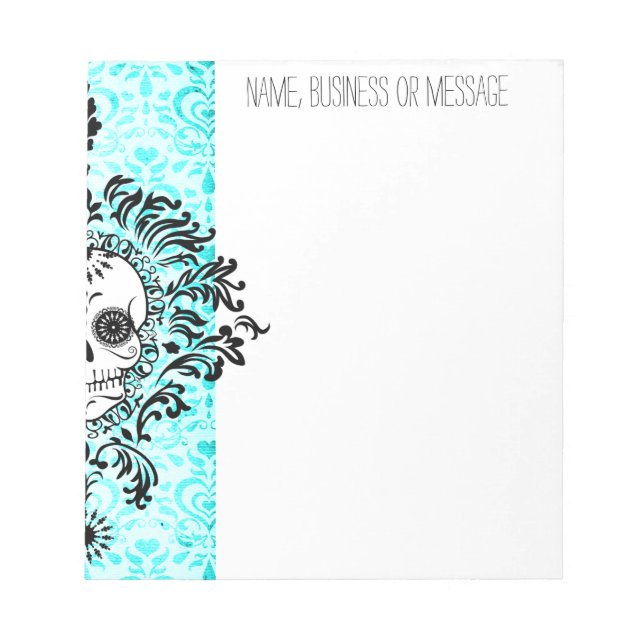 Dead Damask - Custom Sugar Skull Notepad (Front)