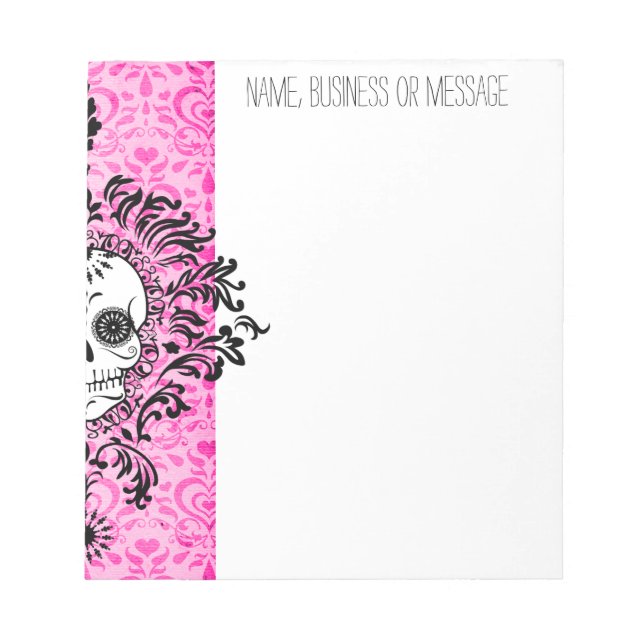 Dead Damask - Custom Sugar Skull Notepad (Front)
